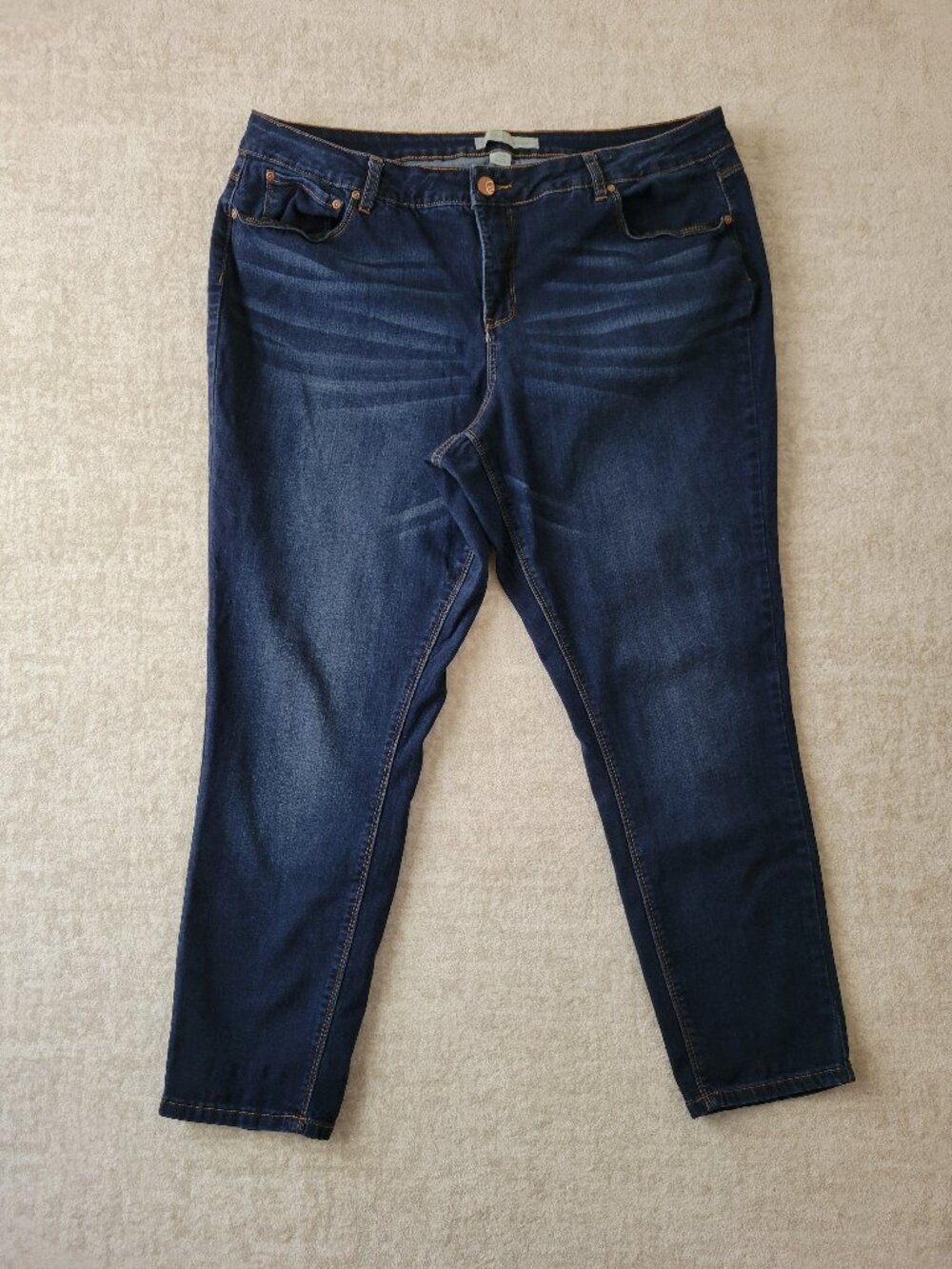 Cato Mid Rise Classic Skinny Jeans 20W Dark Denim Blue Business Casual Office